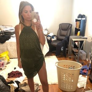 Olive green dress/cover up